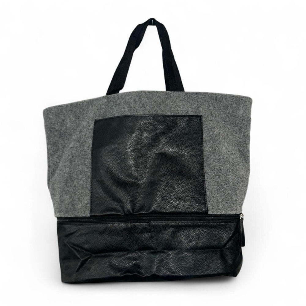 DSW large black & gray travel tote